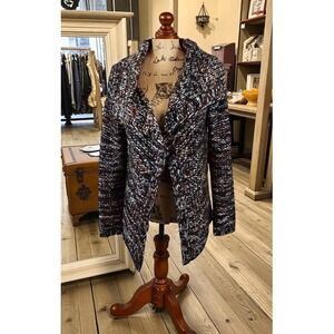 Cozy Marled‎ Knit Ope Front Cardigan Boho Fall Sweater Jacket Fall Colors Layer